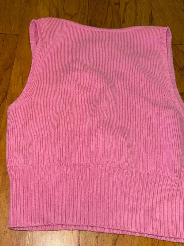 Brand New PacSun LA Hearts Knit Light Pink Crop Top Women’s Size Large - Image 8