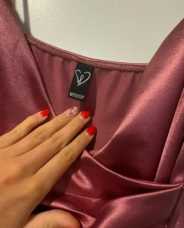 Windsor Satin Mini Dress - Image 2