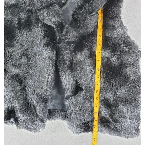 Vintage Valley County Clothing Faux Fur Vest Womens Size S Canada‎ Made Black - Image 6