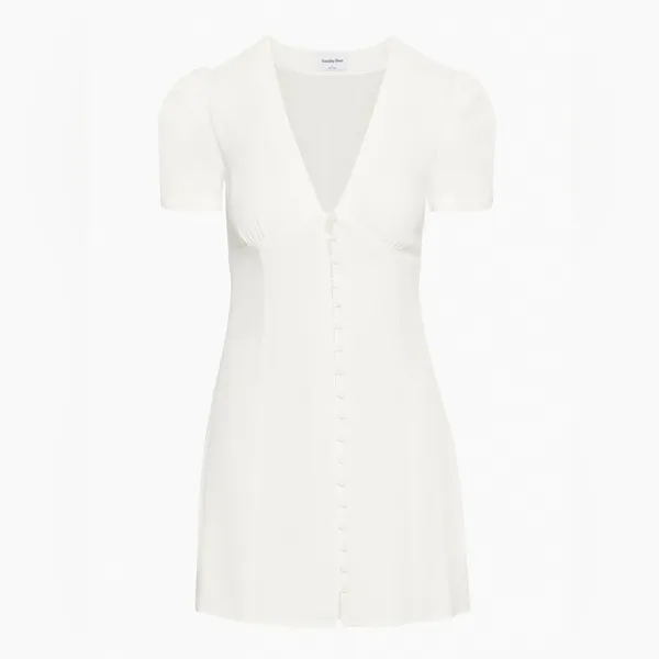 SUNDAY BEST ARITZIA Sandrine Mini‎ Dress Light Birch White Size 12 - Image 2