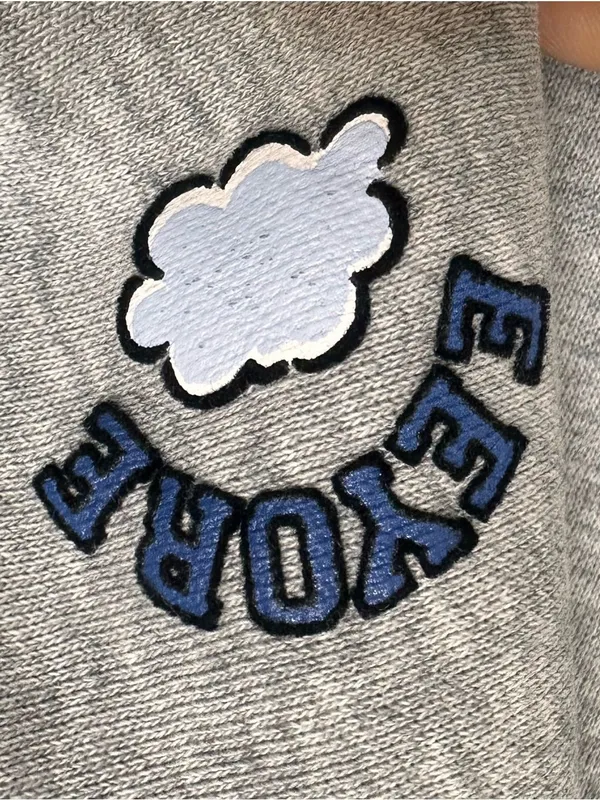 90's Vintage Disney Store Gray Crewneck Sweater with Eeyore Graphic Size Medium - Image 4