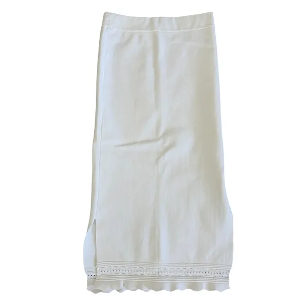 Aritzia Babaton White Midi Skirt Size Small Stretch Column Pencil - Image 4