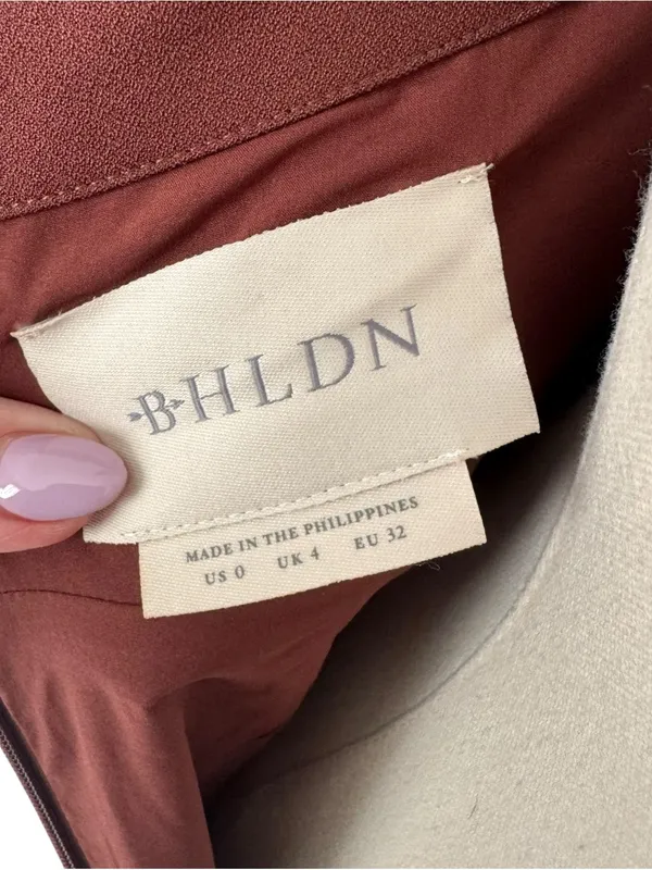 BHLDN - Brown Twist Front Cutout Midi Dress Size 0 - Image 6