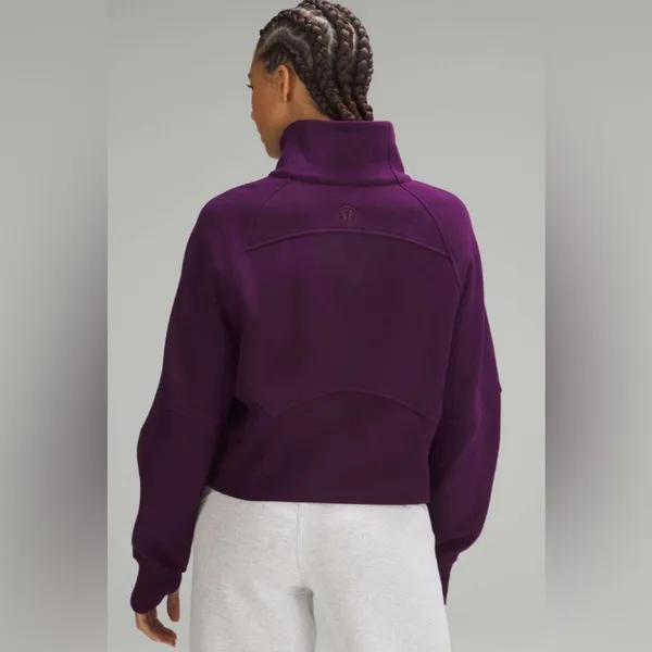 Lululemon NWT Scuba Oversized Funnel Neck Half Zip Dramatic Magenta Size M L - Image 2