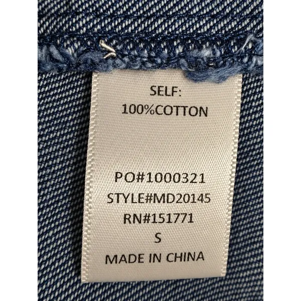 Sunday Edition Lace-Up Denim Mini Dress Blue Long Sleeve Western NWT Small - Image 6