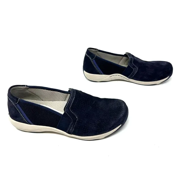 Dansko Size 7 Loafer Black Suede Slip‎ On Comfort Sole Walking Everyday Casual - Image 3