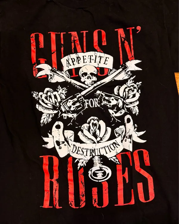 Vintage Guns N Roses Appetite for Destruction Concert TShirt Band 90s M - Image 2