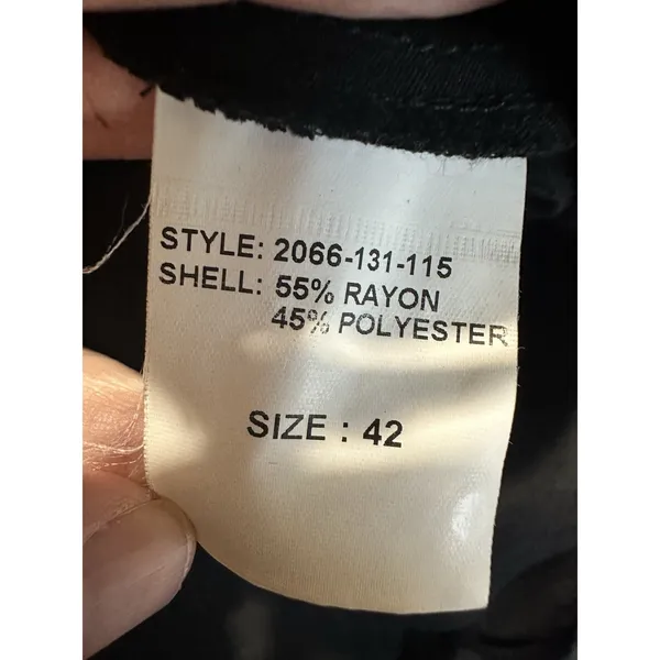 NIGHT Birger et Mikkelsen Black V-Neck‎ Rhinestone Midi Cocktail Dress US 10 - Image 6