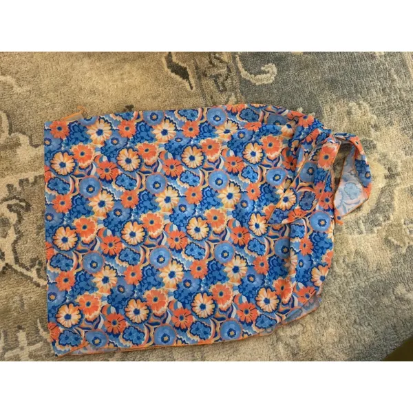 Kulani Kinis Floral Sheer Mesh Cover- Up Sarong Sz M NEW - Image 4