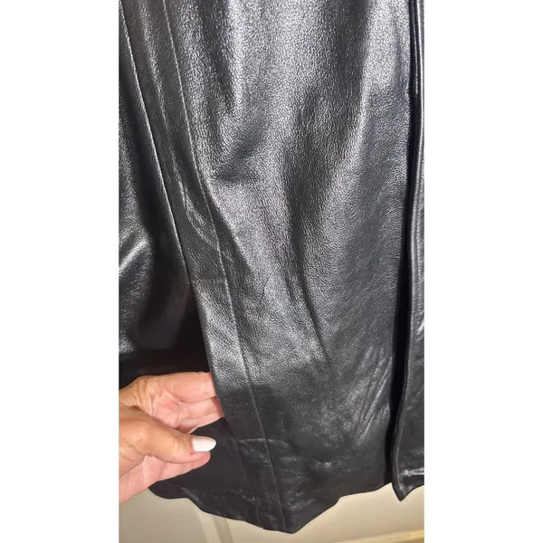 Wilson's Leather 'M. Julian' Jacket Coat‎ Lined Full Zip Men's XL Vintage Black - Image 4
