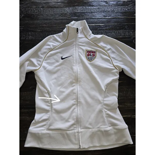Nike Women's Team USA Soccer White Warmup Anthem Jacket Size Small 4-6 - Image 8