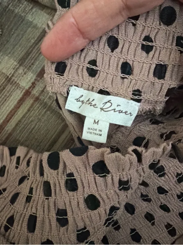Polka Dot Maxi Dress in Dusty Rose Pink Size M - Image 3