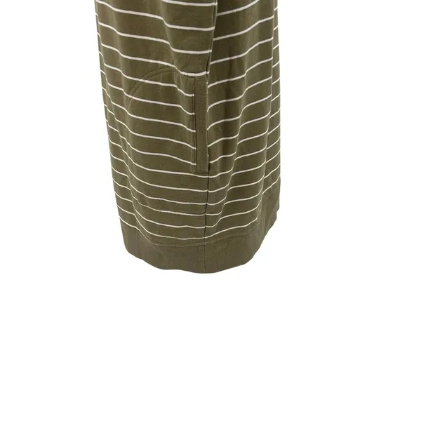 Anthropologie Daily Practice Tee Dress Striped Light Fleece Green‎ Size Large - Image 10