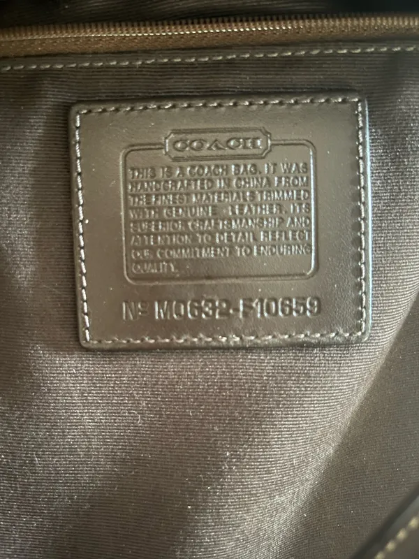 Coach Signature Shoulder Satchel Tote Bag Brown - Image 2