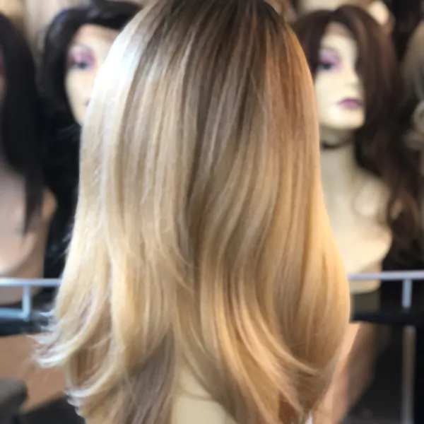 Thick ethnic SidePart Ombré Blonde Lacefront Wig - Image 13