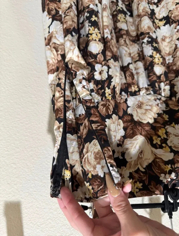 Abercrombie & Fitch Brown Floral Tube Top and Midi Skirt Set - Image 8