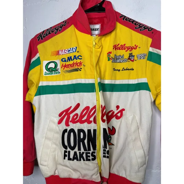 Vintage Womens Kelloggs Corn Flakes Chase Nascar Jacket Size Small - Image 9