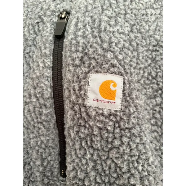 Carhartt Sherpa Fleece Jacket Womens XL Gray Full Zip OJ3913-W‎ Workwear Coat - Image 4