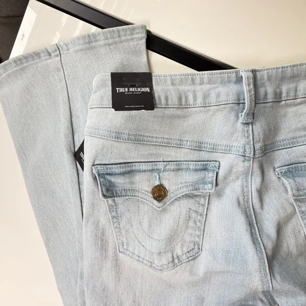 NWT True Religion Joey Mid Rise Flare Jeans Light Wash Size W29 🩵 - Image 16