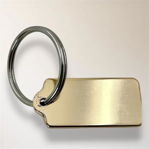 Coach New York Gold Tone Hang Tag Keychain Bag Charm‎ Fob Large Split Ring - Image 2