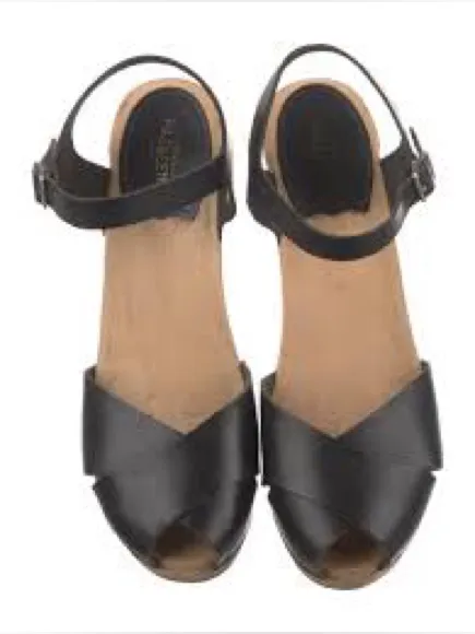 Swedish Hasbeens Merci Leather Clog Sandal 9 / 39 - Image 2