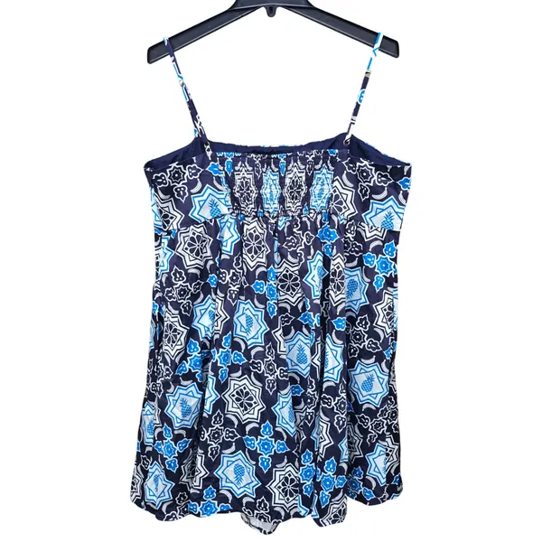 Hutch Anthropologie Blue White Tile Pineapple Print Romper Pockets XL‎ 1 - Image 6