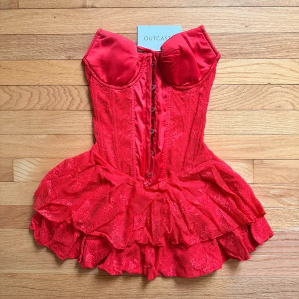 Generation Outcast Clothing Lorelei Mini Dress Red - Image 3