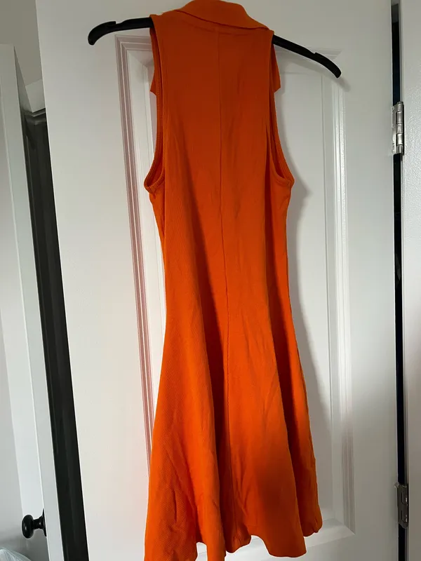 ZARA Orange Mini Dress - Image 4