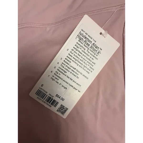Lululemon Women’s Align HR Shorts 6” Size 6 PKHZ Pink Haze New w/tag - Image 3