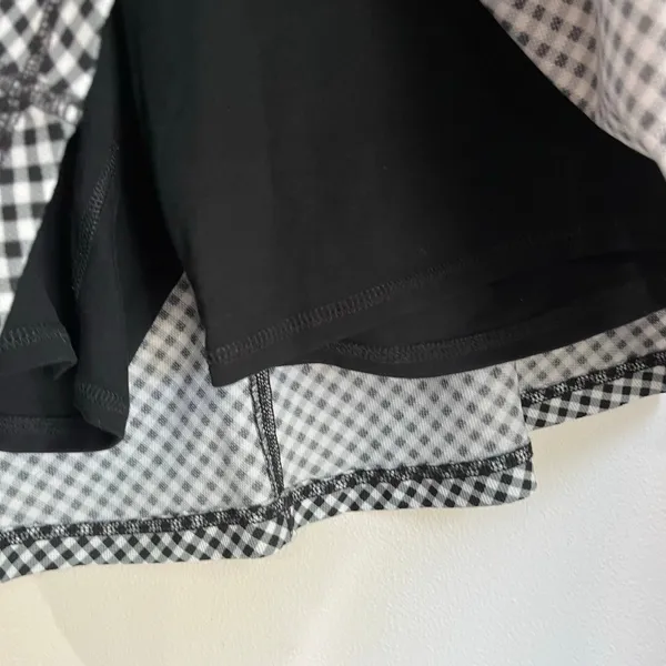 T by‎ Talbots Gingham Skort Golf Tennis Pull On Athletic Preppy Size L - Image 6