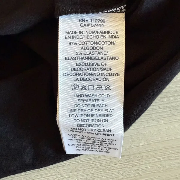 True Religion Ringer Baby Tee with Crystal Logo Black Small NWOT - Image 7