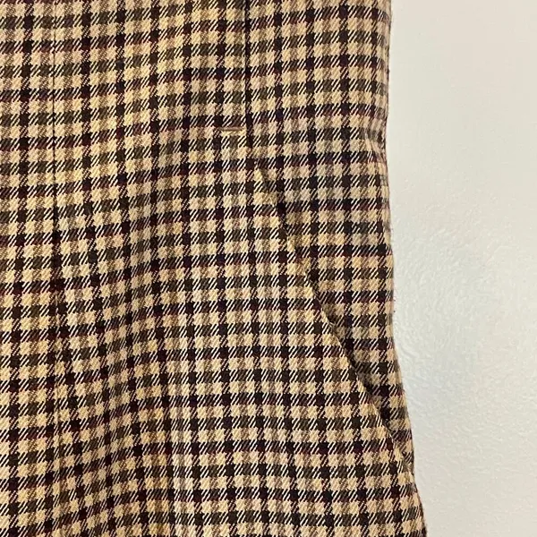 ZARA Plaid Pants - Women Size L - Brown/Tan - Image 5