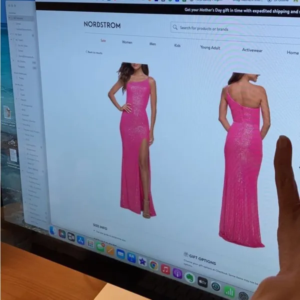 Nordstrom HOT PINK PROM/INVOLVED IN A WEDDING DRESS!💖💕💗💖💞💓🌸💘🌷🎀💄🦩 - Image 7