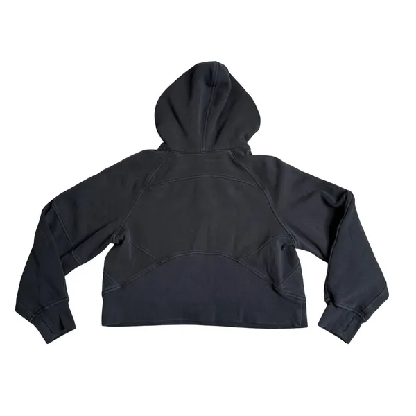 Lululemon Scuba Oversized‎ Half-Zip Hoodie Women XS/S Black Fair Stained LW3DM4S - Image 4