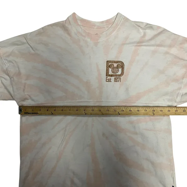 Disney Parks Walt Disney World Rose Gold Glitter Tie Dye Spirit Jersey Size XS - Image 8