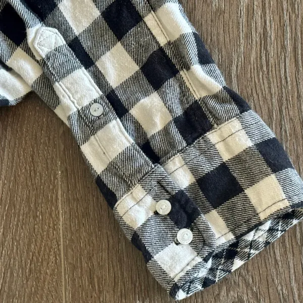 Y2K Victoria’s Secret Pink Buffalo Check Plaid Flannel Shirt XS/S Ruffle Cowgirl - Image 7