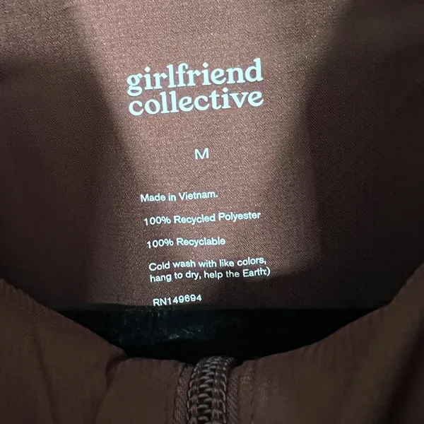 Girlfriend Collective Peregrine Windbreaker in Cocoa Brown Size Medium Zip Up - Image 7