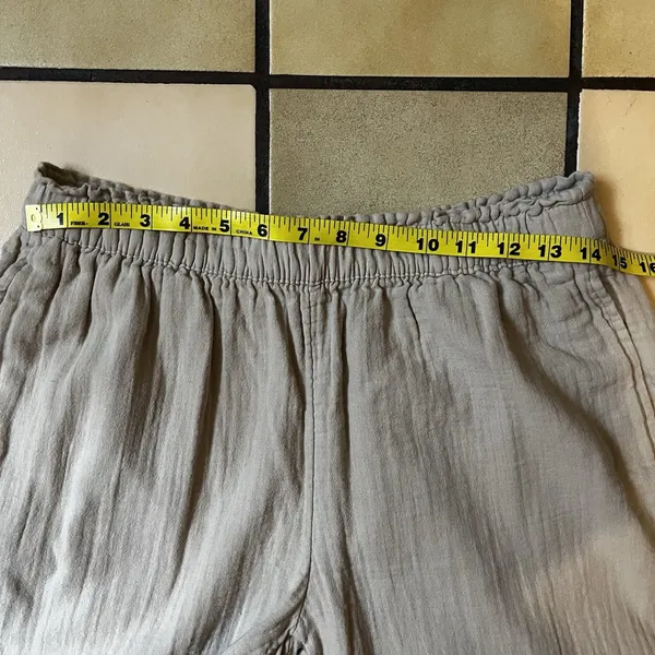 Old Navy High Rise Wide Leg Pants Sz M Beige Comfort Waist Office Casual Summer - Image 7