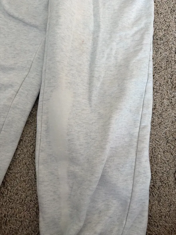 Light Grey Brandy Melville Sweatpants cuffed - Image 3
