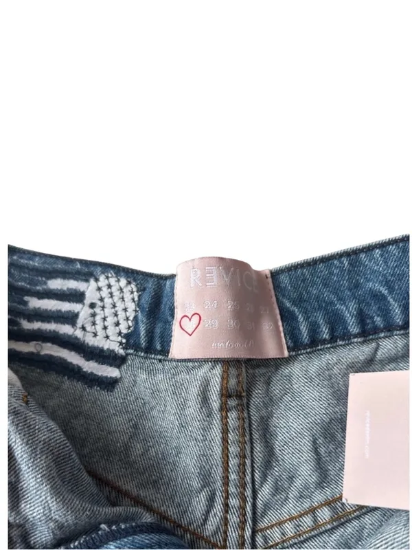 Revice Denim Flower Child Patchwork Shorts - Image 8
