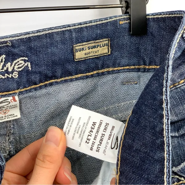 Silver Jeans Suki Surplus Bootcut Jeans Medium Wash 34/31 - Image 5