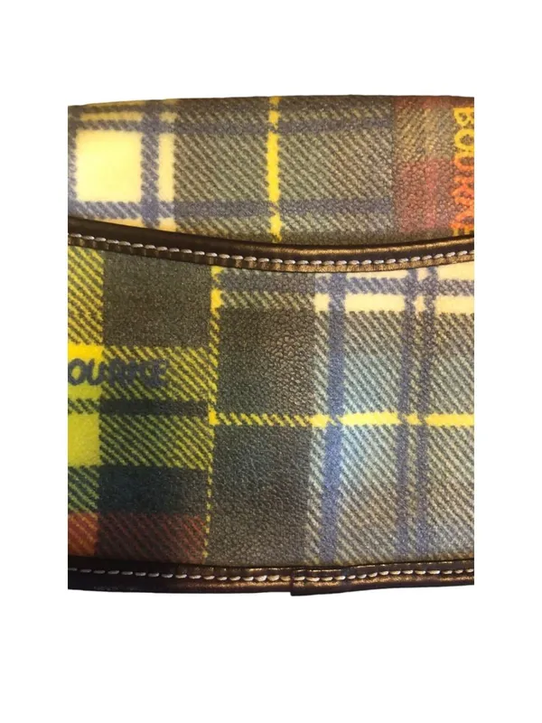 Dooney & Bourke Green Yellow Plaid Crossbody Bag with BLUE DUCK charm, Vintage - Image 13