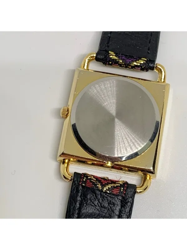 Vintage Cassant gold tone women’s watch 29mm quartz rhinestones running - Image 6