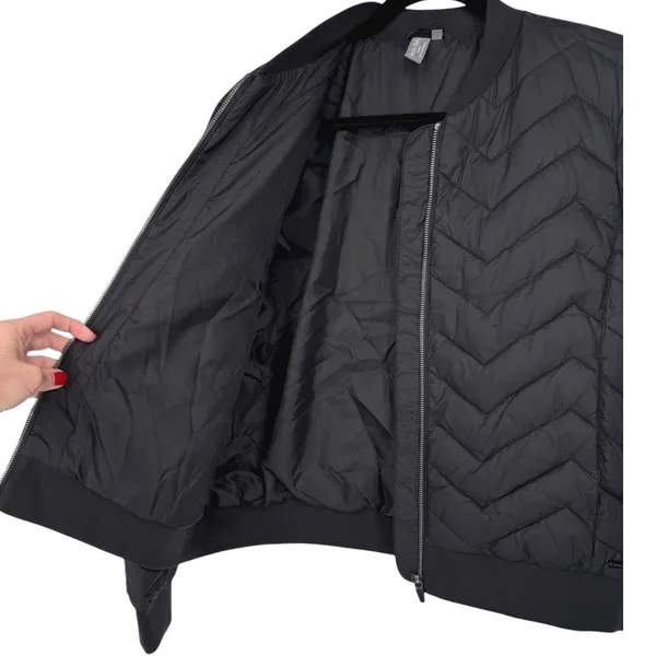 Sweaty Betty Women's Glacier Quilted Bomber Jacket Puffer‎ Coat Black Size Large - Image 7