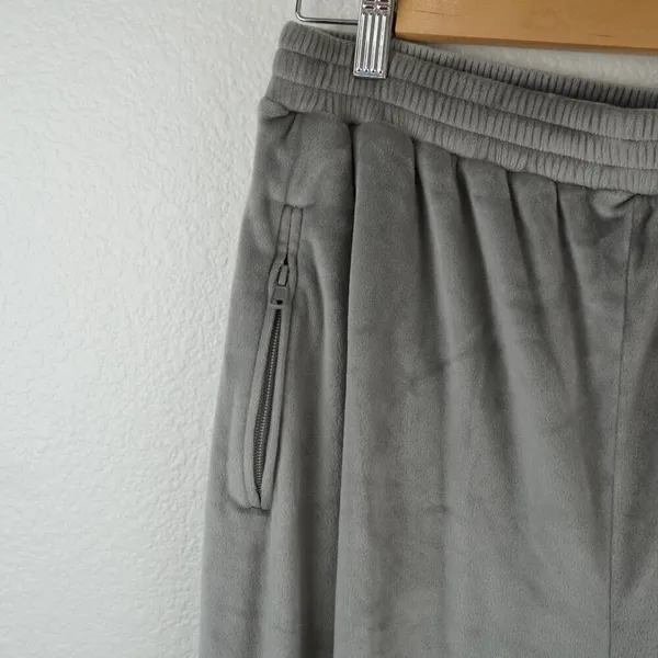 Skims Velour Jogger Pants Womens‎ Large Gray Stretch Cozy Minimalist Lounge - Image 7