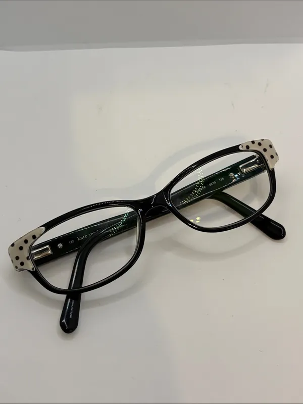 Kate Spade Eyeglasses Frames Only Alease 0X55 135 black white polkadot signature - Image 2
