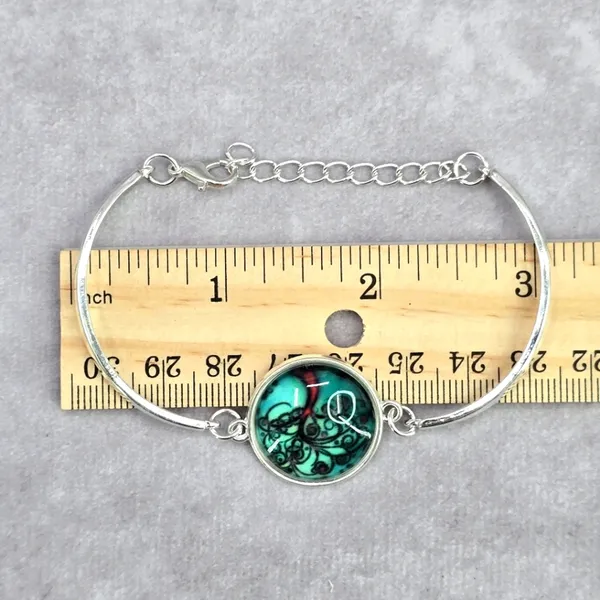 Silver Green Mood‎ Tree Cuff Link Bracelet Fashion Jewelry JB2-25 - Image 3
