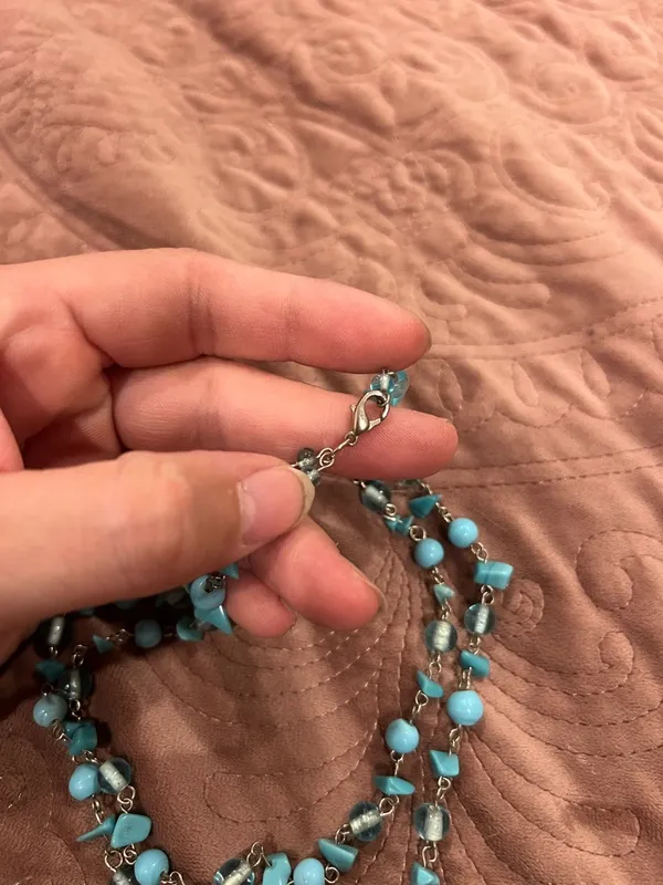 Handmade Turquoise Bead Multi-Strand Sunburst Pendant Necklace - Women Jewelry - Image 4