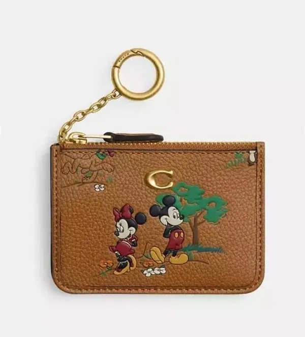 Coach Disney X Essential Mini ID Card Case With Mickey Mouse And Minnie Mouse - Image 7