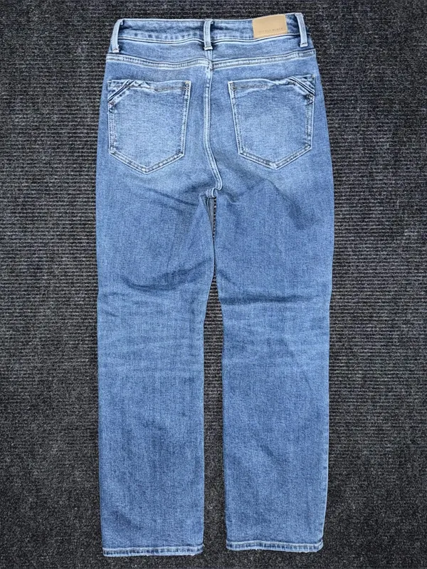 Buckle Black Fit No 35 Cropped Straight Stretch Jeans 28x27 Distressed BBW1475A - Image 2